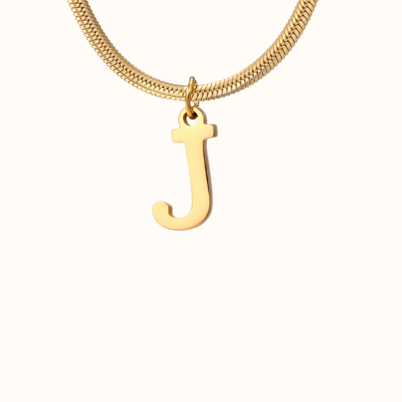 Simple Snake Letter Halskæde