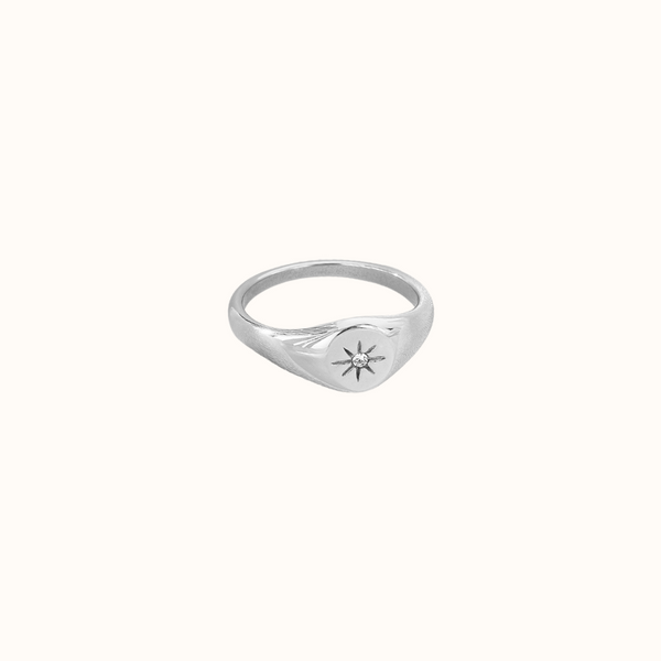 Starry signature ring sølv