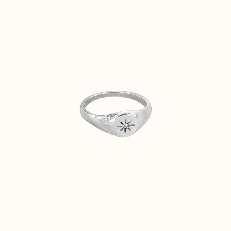 Starry signature ring sølv