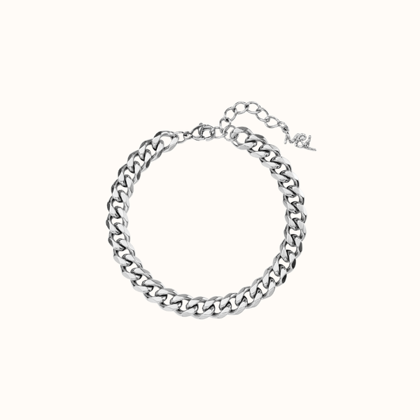 7 mm Panzer Armbånd Sølv