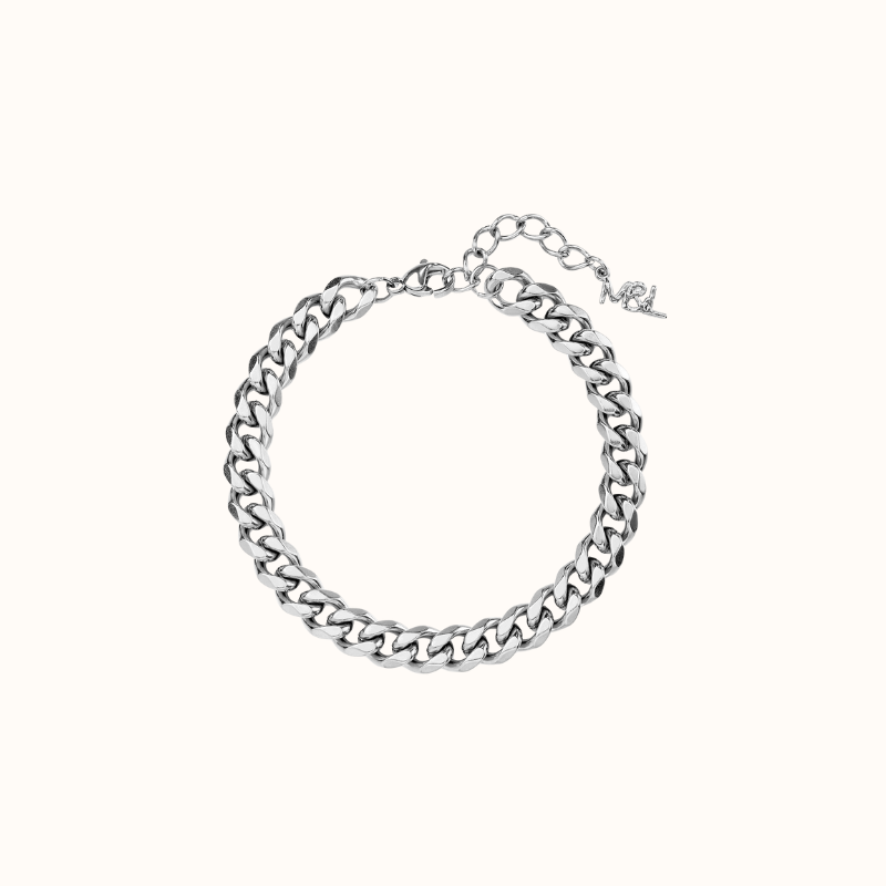 7 mm Panzer Armbånd Sølv