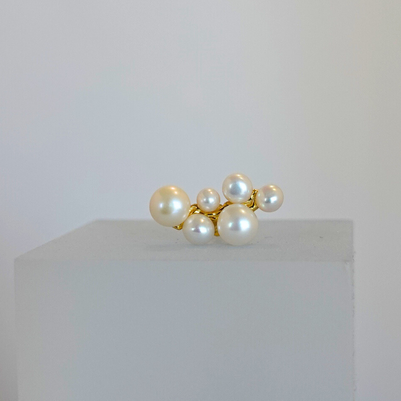 Single Cluster Pearl ørering