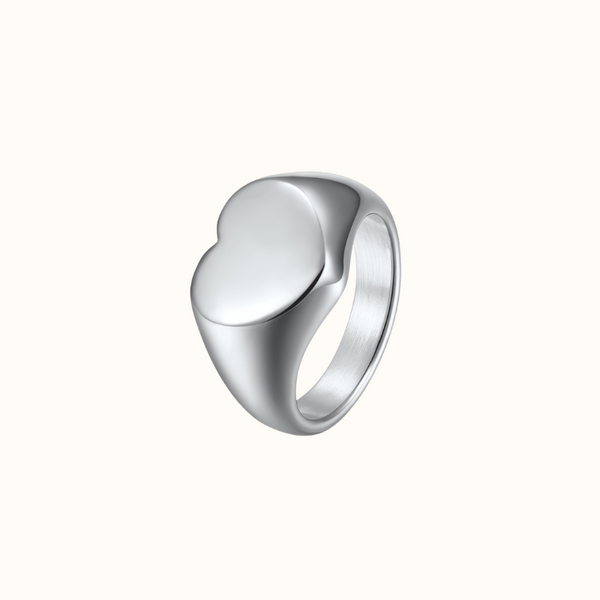 Signature heart ring sølv
