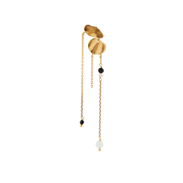 Single Festive Clear Sea Earring with Chains & Stones
