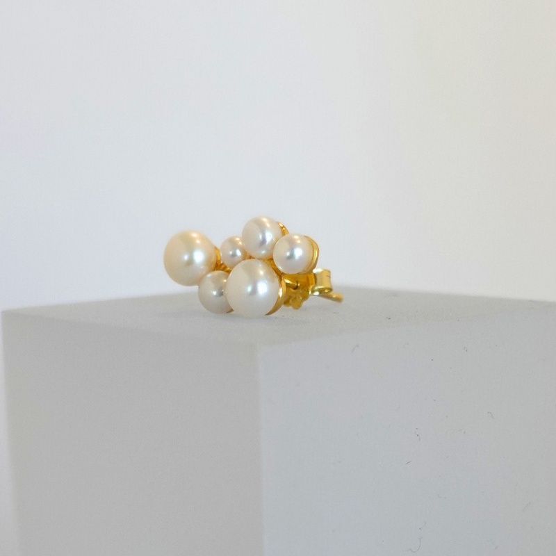 Single Cluster Pearl ørering