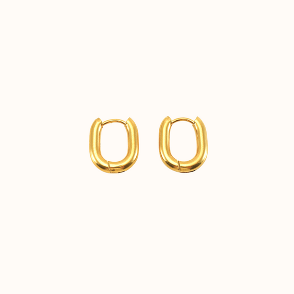 Single chunky oval hoops