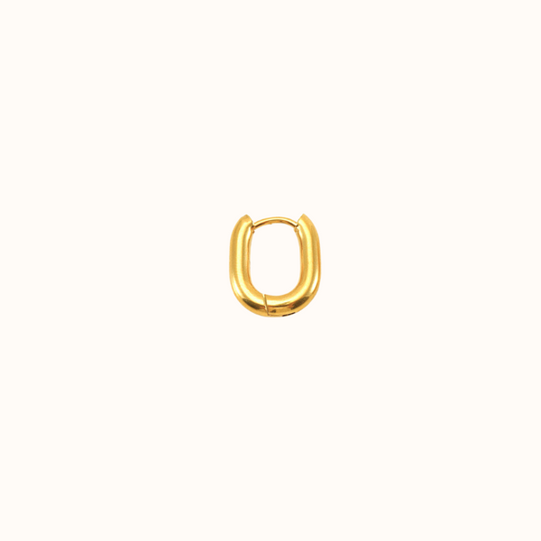Single chunky oval hoops