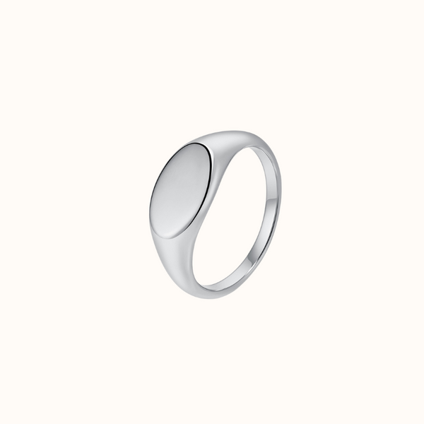Plain statement ring sølv