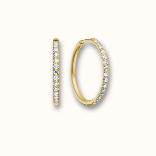 Single Essenza Krystal Hoop 18K guldbelagt 20mm