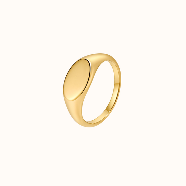 Plain statement ring forgyldt