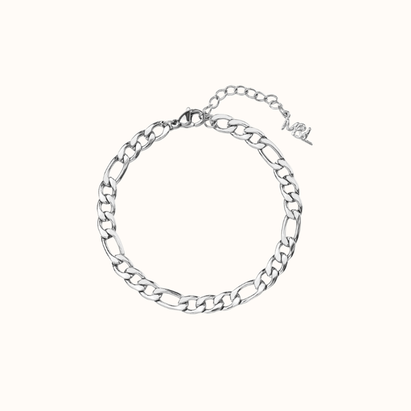 5 mm Figaro Armbånd Sølv