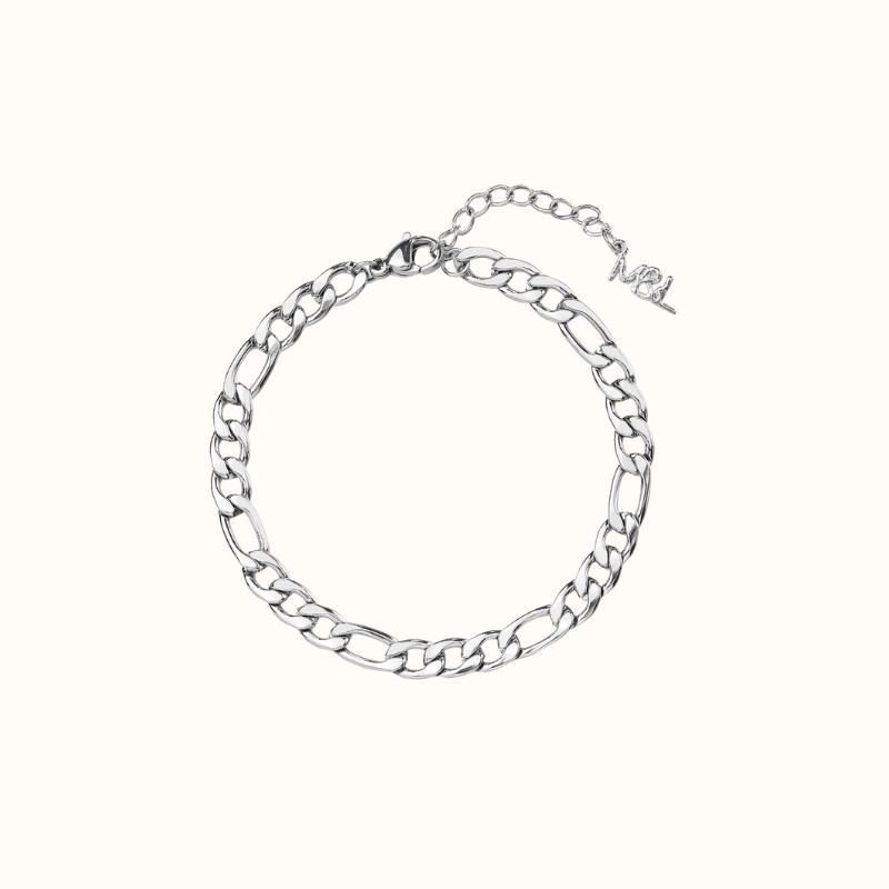 5 mm Figaro Armbånd Sølv