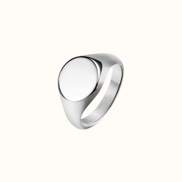 Plain Signature ring sølv
