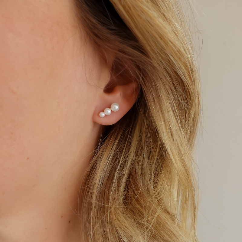 Single Pearl dot ørering