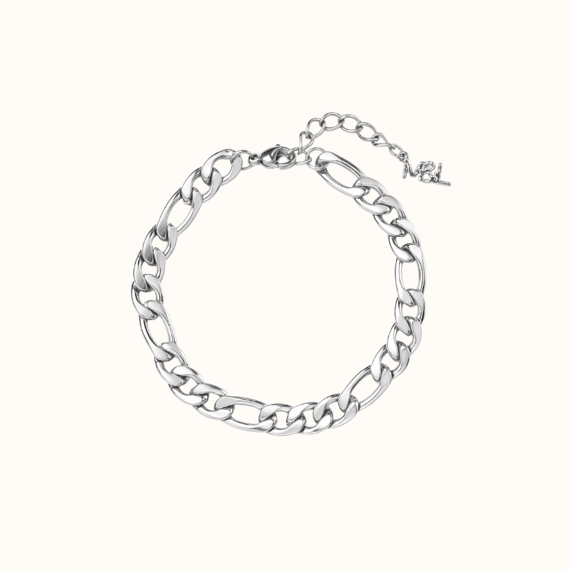 7 mm Figaro Armbånd Sølv