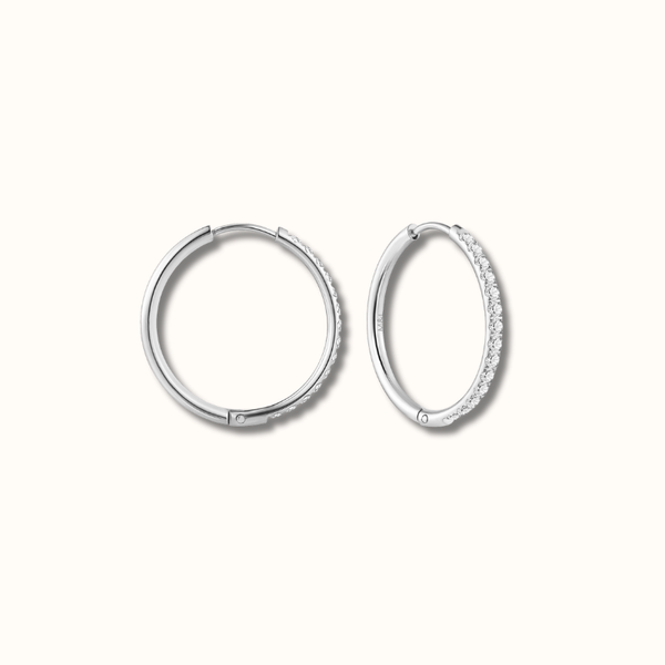 Single Essenza Krystal Hoop Sølv 20mm