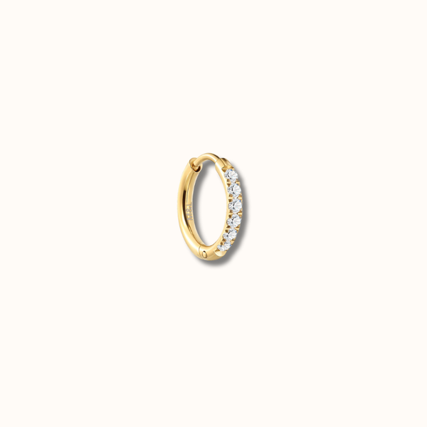 Single Essenza Krystal Hoop 18K guldbelagt 10mm