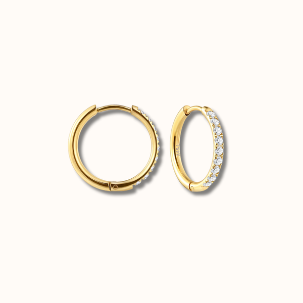 Single Essenza Krystal Hoop 18K guldbelagt 15mm
