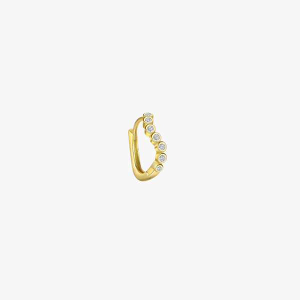 Wave Zirconia Krystal Hoop