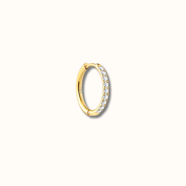 Single Essenza Krystal Hoop 18K guldbelagt 15mm
