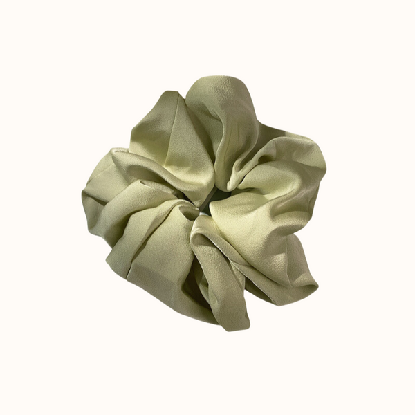 Small Satin Scrunchie Green