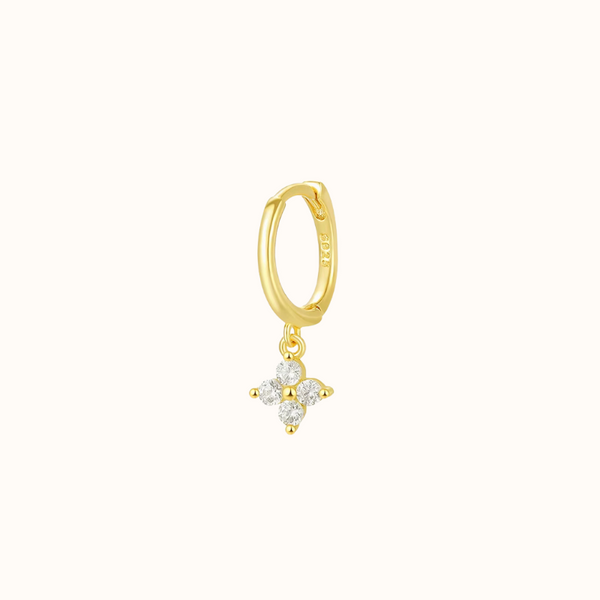 Single Starry Bling Zirconia Krystal Hoop