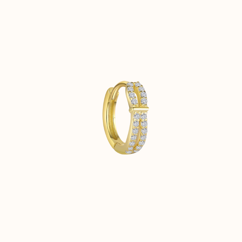 Single Double Flow Zirconia Krystal Hoop