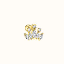 Single Crown Zirconia Krystal Piercing