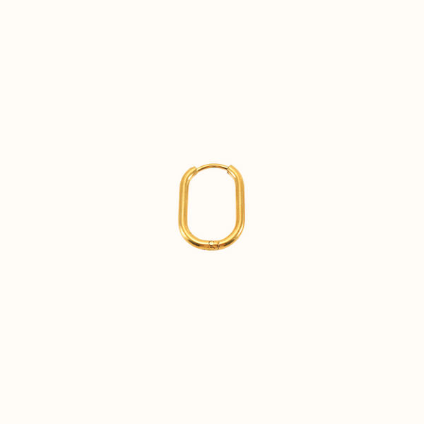 Single slim oval hoop