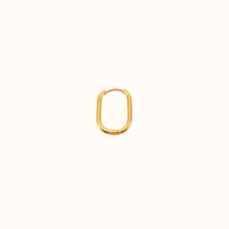 Single slim oval hoop