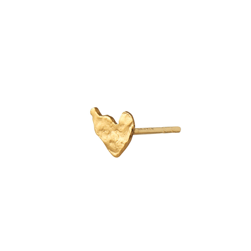 Single Petit Gold Splash Earring - Disco Heart