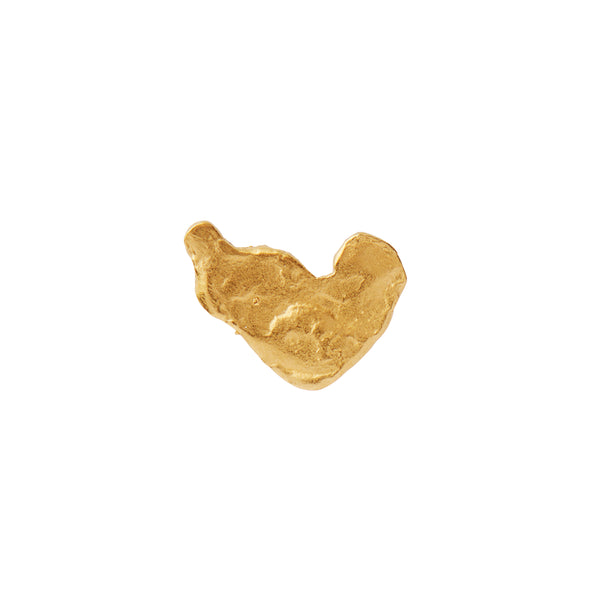 Single Petit Gold Splash Earring - Disco Heart