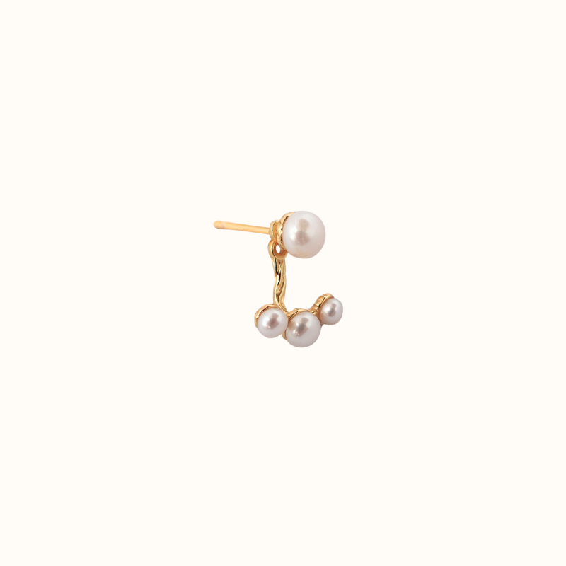 Single Double Effect Pearl ørering