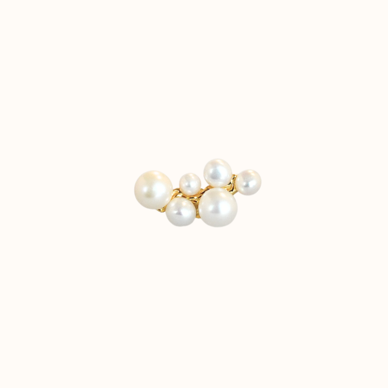 Single Cluster Pearl ørering
