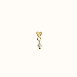 SINGLE PEARL HEART ØRERING