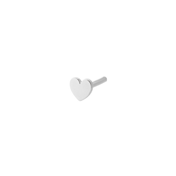 Single Mini Heart Ørestik Sølv
