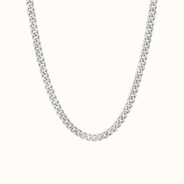 5 mm Panzer Halskæde Sølv