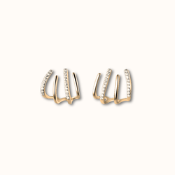 Single Four Hoops Forgyldt