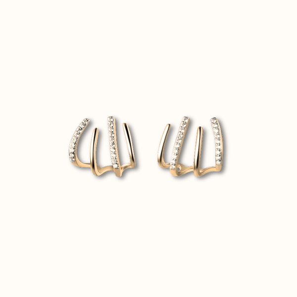 Single Four Hoops Forgyldt