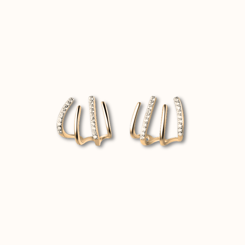 Single Four Hoops Forgyldt