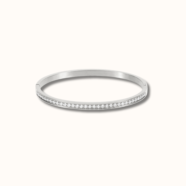 Essenza Krystal Bangle sølv