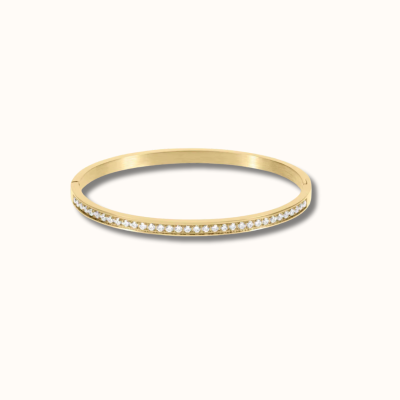 Essenza Krystal Bangle 18K forgyldt