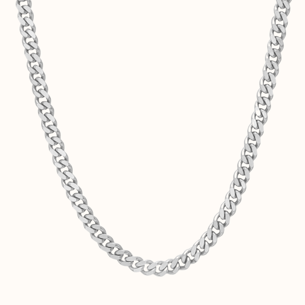 7 mm Panzer Halskæde Sølv