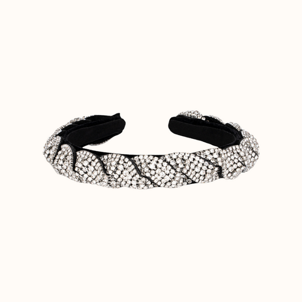 Sarah Crystal Headband Crystal White