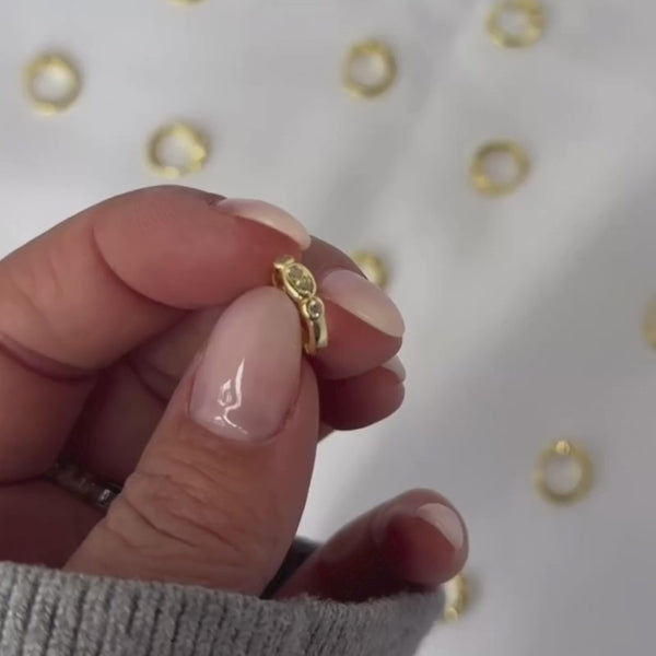 Single Dome Zirconia Krystal Hoop