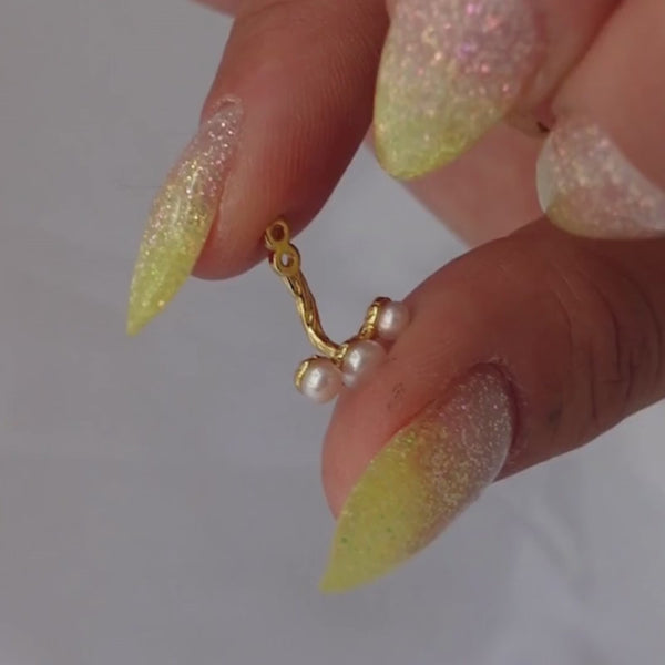 Single Double Effect Pearl ørering