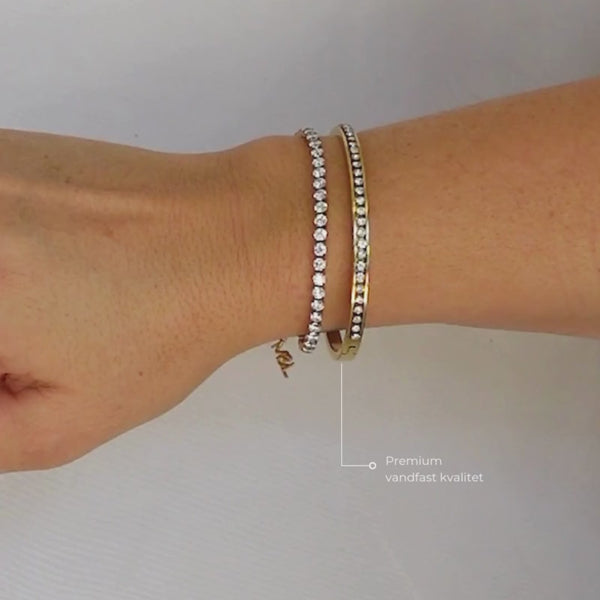 Essenza Krystal Bangle 18K forgyldt