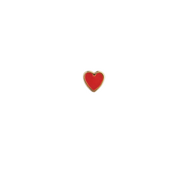 Single Petit Love Heart fra Stine A er et lille hjerte, hvor midten er farvet med rød emaljemaling. 